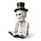 Glitzhome&#xAE; 10&#x22; Lighted Halloween Resin Skull Reading Book Table D&#xE9;cor